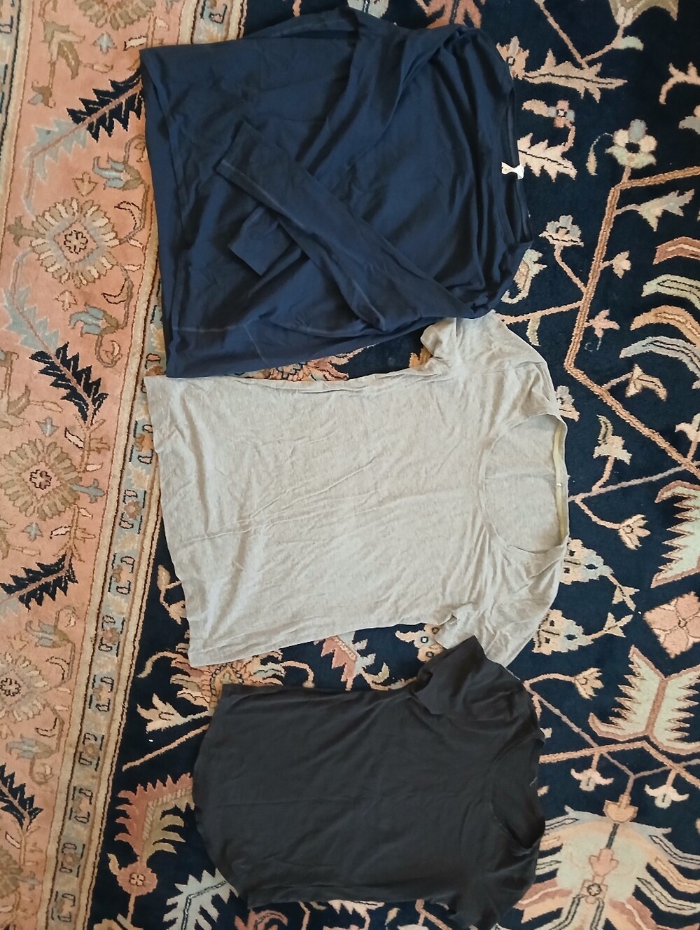 lululemon athletica Set Of 3 Tops Navy, Gray, Black